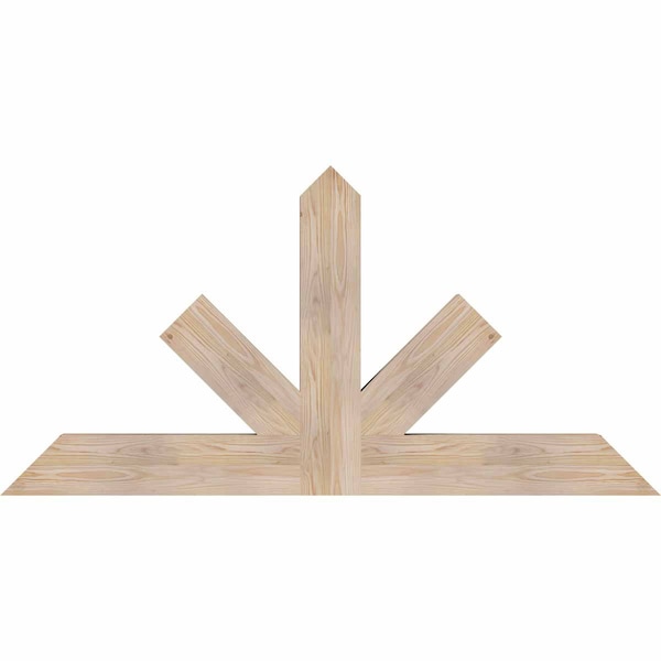 Ekena Millwork Saratoga Smooth Timber Gable Bracket, Douglas Fir, 60"W x 30"H x 3 1/2"D x 5 1/2"F, 12/12 Pitch GBW060X30X0406SAR00SDF - main